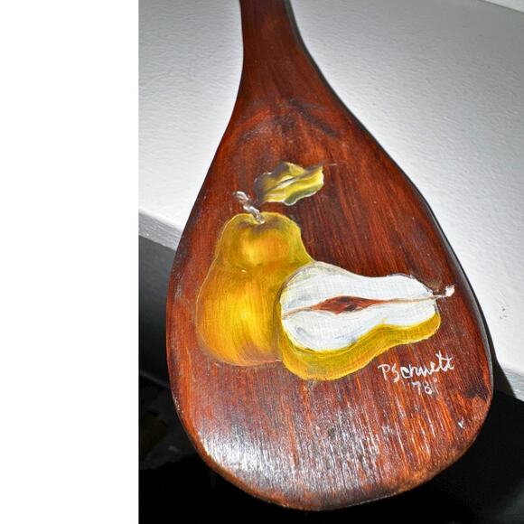 Hand-Painted Wooden Spoon Wall Art (Signed P. Schmidt ’74) - Picture 3 of 5